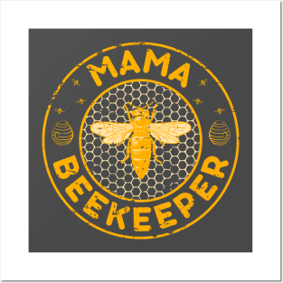 Mama Beekeeper, Bee Whisperer Distressed Retro Style Design Posters and Art